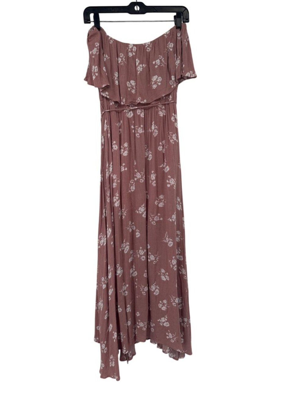 GiGi USA Womens strapless Floral Maxi Dress crinkle rose size Large Rayon - Picture 4 of 7